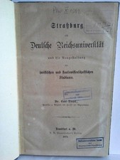 Strassburg als deutsche Reichsuniversität un...