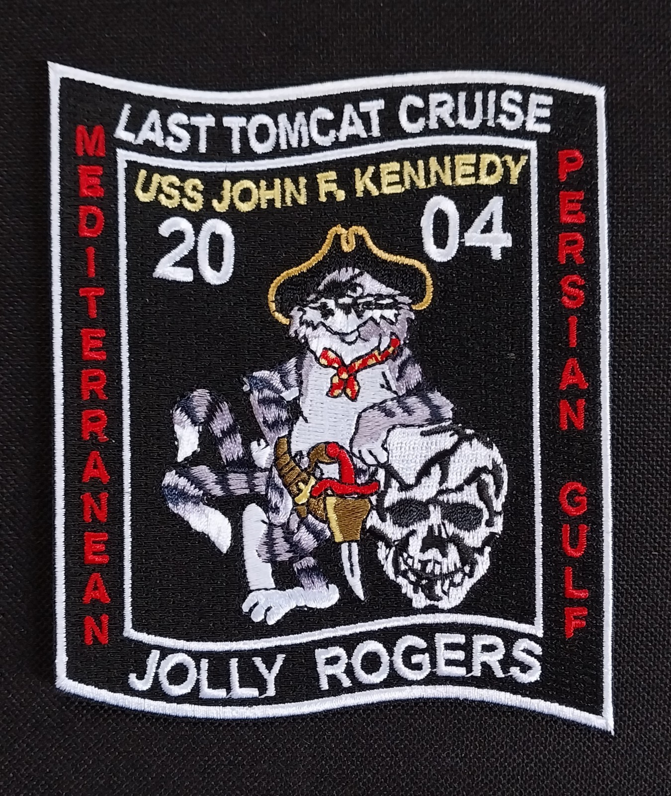 LAST TOMCAT CRUISE USS JOHN KENNEDY JOLLY ROGERS NAVYMILITARY BIKER PATCH VF-103