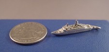 Sterling Silver Charm QUEEN ELIZABETH 2 Cunard Ocean Liner QE2 Fine