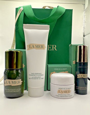 LA MER GIFT SET 4Pc Deluxe Travel Size Cleanser/Moisturizing Cream/Serum/Lotion