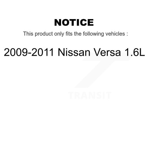 Front Rear Disc Brake Rotor Ceramic Pad Drum Kit For 2009-2011 Nissan Versa 1.6L - Picture 2 of 5