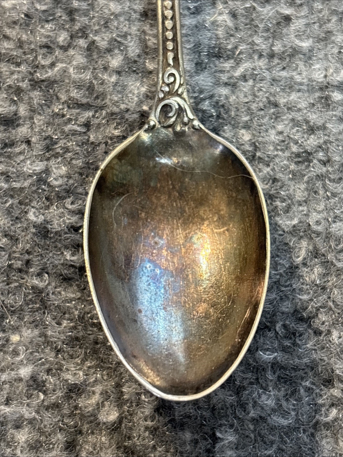 Antique Wm William Rogers and Son Single Spoon AA Sterling Silver Ornate