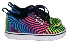 Heelys Youth Girls Shoes With Wheels Size 3 Y Colorful Lines Rainbow Neon Lace