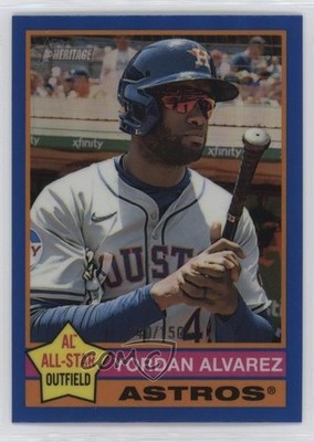 2025 Topps Heritage High Number SP Chrome Blue Border /150 Yordan Alvarez 00jz