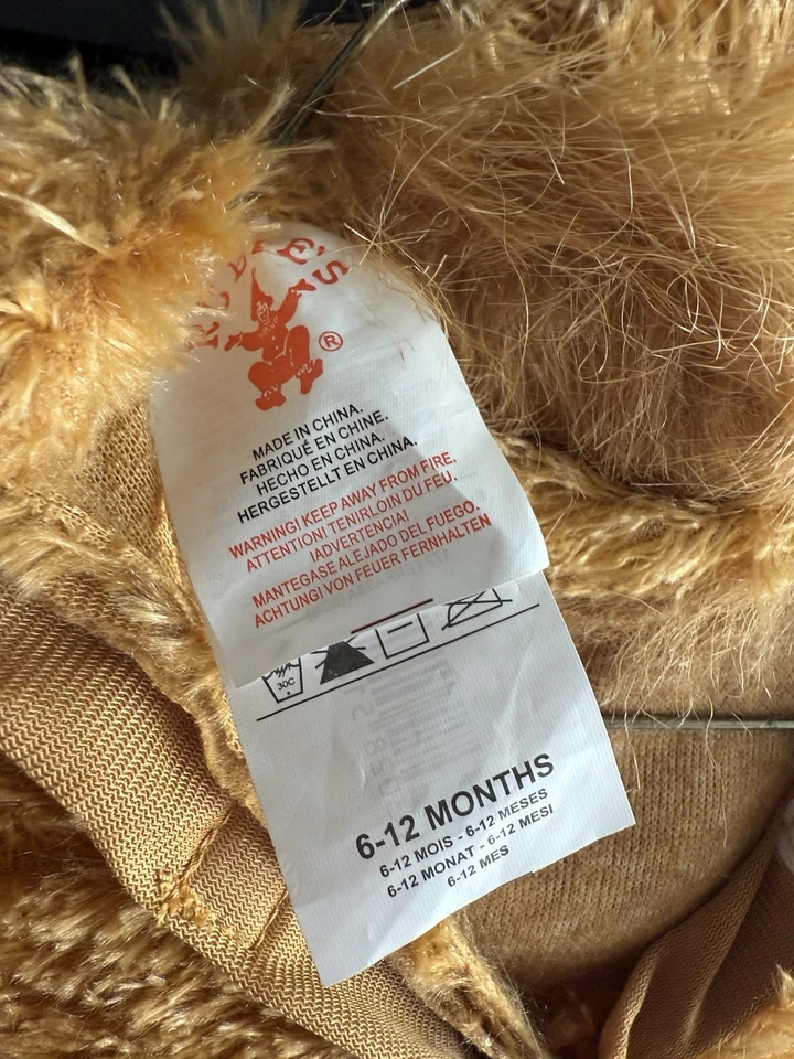 Disfraz de oso de peluche marrón 2T rubíes Foto 3 de 4