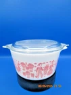 PYREX Pink Amish Butterprint #473 Vintage with LID 1 Quart Casserole Dish