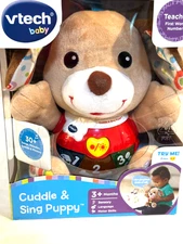 CUDDLE & SING PUPPY VTECH TEACHES FIRST WORDS 3+ MONTHS NEW IN BOX NIB