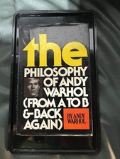 Andy Warhol 'The Philosophy of Andy Warhol' 1st Edition 1975 Signed.