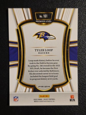 2025 Select - Tyler Loop Premier Level Zebra Shock Prizm (RC) (SSP
