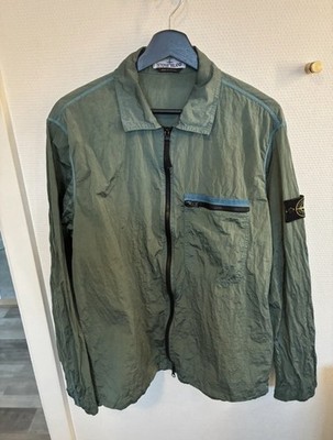 STONE ISLAND  Brushed Nylon Overshirt - Light Green - Size XL (With Dust Bag)