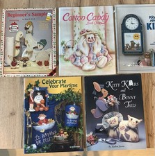 Lot of 5 Vintage Tole Painting Instruction Books 1970s 80s  Various Artists