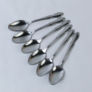 Set of 6 Oneida Stainless Steel Teaspoons Simion L & George H Rogers Co Vintage