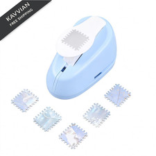 YOUQIWJ 2cm Postage Stamp Square Paper Punch, Shape Lever Action Blue