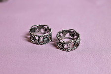 2 Serviettenringe 835er Silber, Hildesheimer Rose, von Christoph Widmann