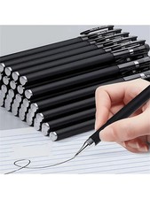 10/20pcs Black Matte Gel Ink Pens 0.5mm Extra Fine Tip Smooth Writing UK