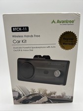 Avantree CK11 Hands Free Bluetooth For Cell Phone Car Kit Black