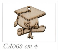 36 PEZZI Tocco Laurea in legno decorazione bomboniera 06UO