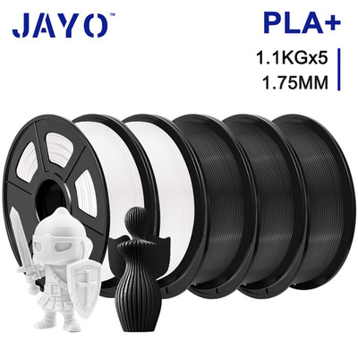 JAYO 5KG PLA+ 3Schwarz 2Weiß 3D Drucker Filament 1,75mm 1,1KG/SET Toughness