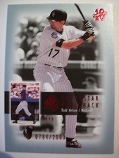 2003 SP AUTHENTICS 10TH ANNIVERSARY FLASHBACK TODD HELTON SF 24  ROCKIES  BOX50