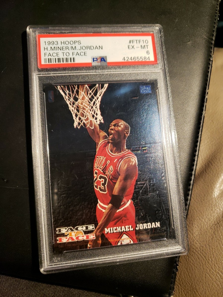 1993-94 Hoops Face to Face Michael Jordan Card #FTF10 PSA 6 EX