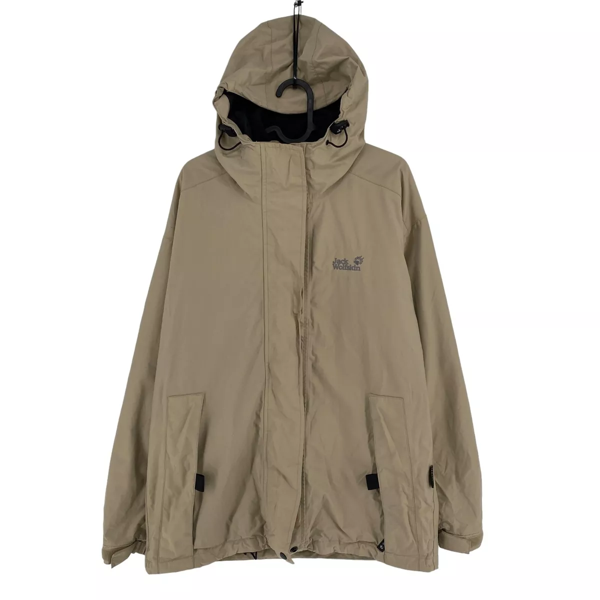 Jack Wolfskin Texapore 2 in 1 Light Brown Hooded Jacket Coat Size