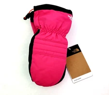 The North Face Montana Ski Mitt Kids Girls Size L Pink Black Warmest Mittens