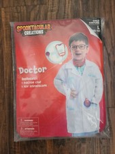 Spooktacular Creations Jr. Doctor Lab Coat Deluxe Kids Costume Set, Dress Up, L