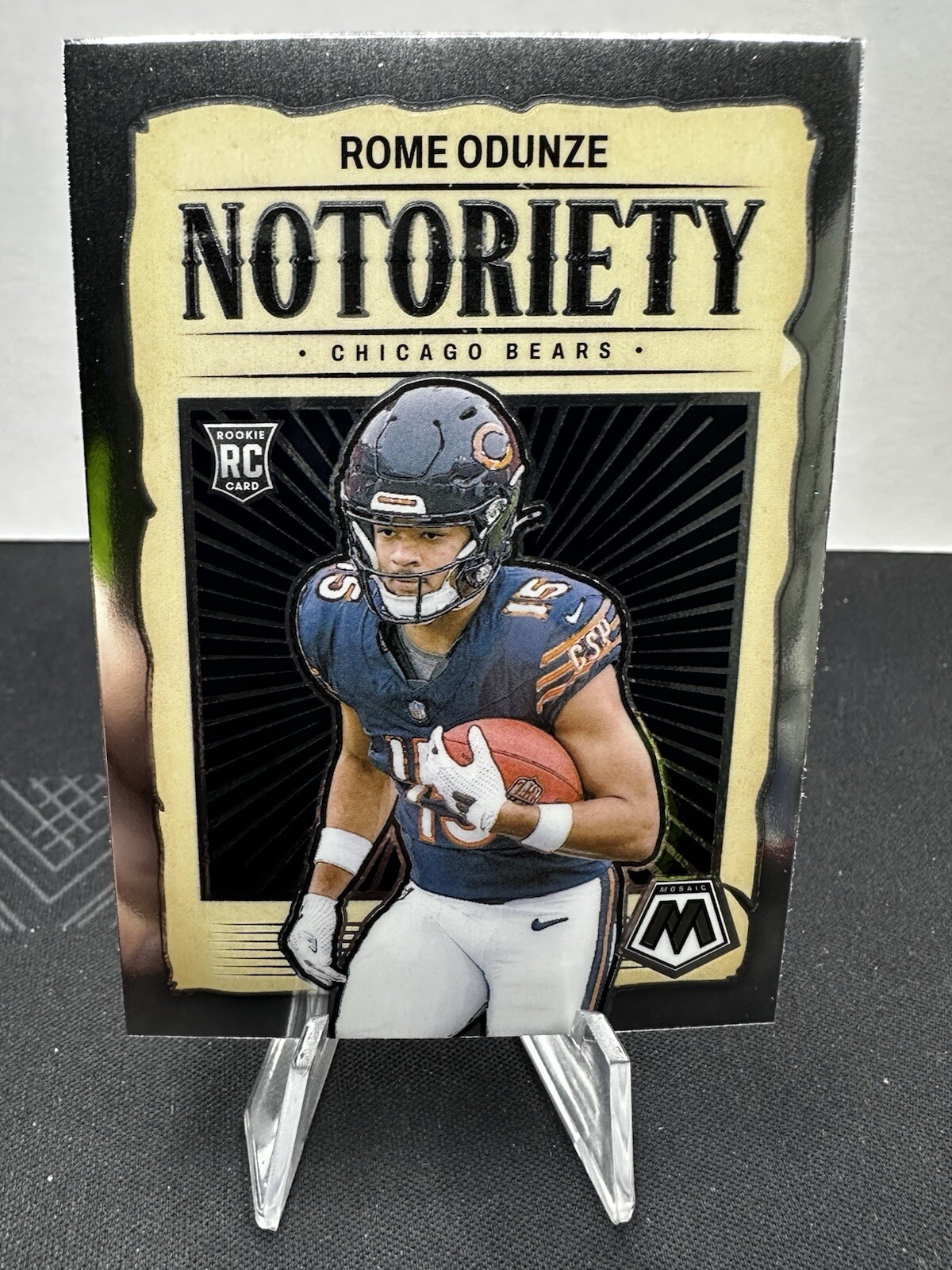 💥2024 Panini Mosaic Notoriety Rome Odunze Rookie RC #24 Chicago Bears