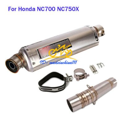 For Honda NC700 NC750X Exhaust Mid Link Pipe Connect Slip On Escape Muffler Tips