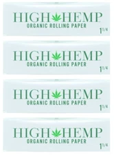 4x High Hemp  1 1/4 Rolling Papers 32Lvs 4 Packs *DISCOUNTS* USA Shipped!