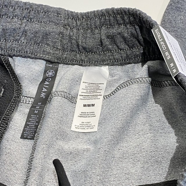 Gaiam Alignment Jogger Menâs M Charcoal Gray Slim Sweatpants Stretch Pockets for sale online | eBay