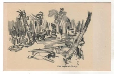 1966 VIETNAM WAR Village after the bombing Military Vintage OLD Postcard