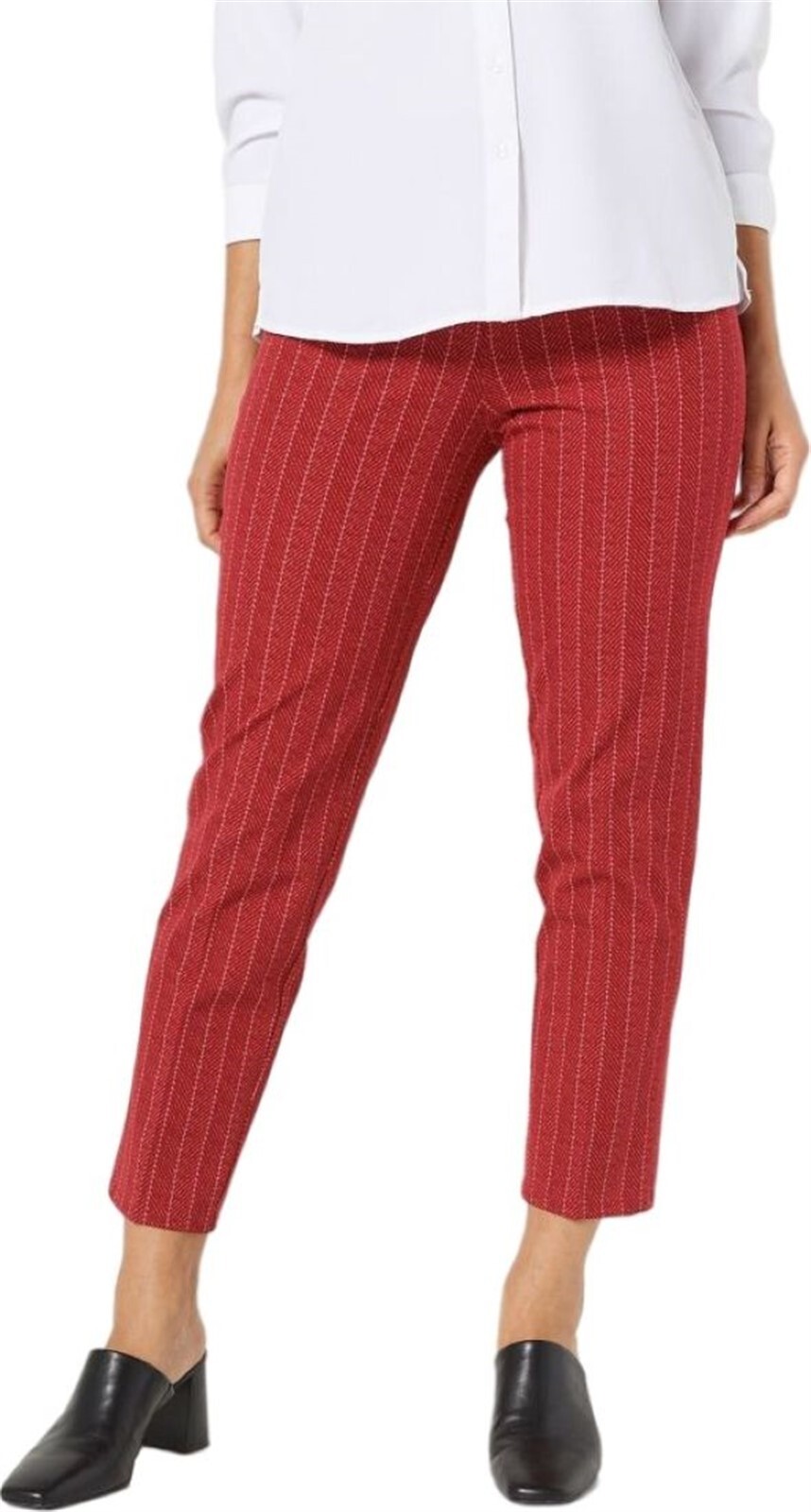 Isaac Mizrahi Tall 24/7 Stretch Tapered Ankle Pants Ruby Red 22 NEW A466930  738713200416 | eBay