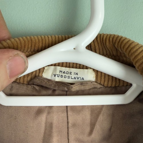 VTG EUROPE CRAFT Mens Small Corduroy Jacket Brown Lined Western Pockets Blazer - Picture 8 of 16