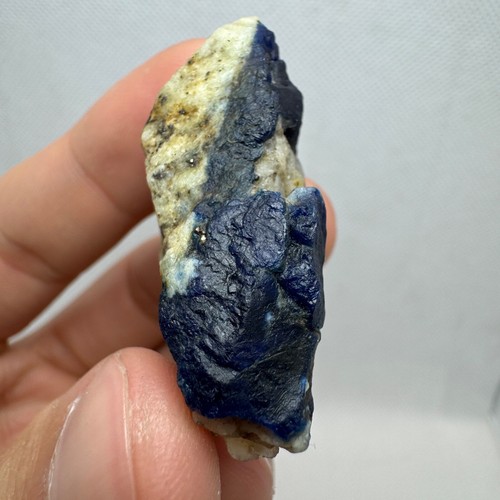 21 Gram Natural Translucent Blue Hauyne Specimen with Calcite from Afghanistan - Picture 6 of 10