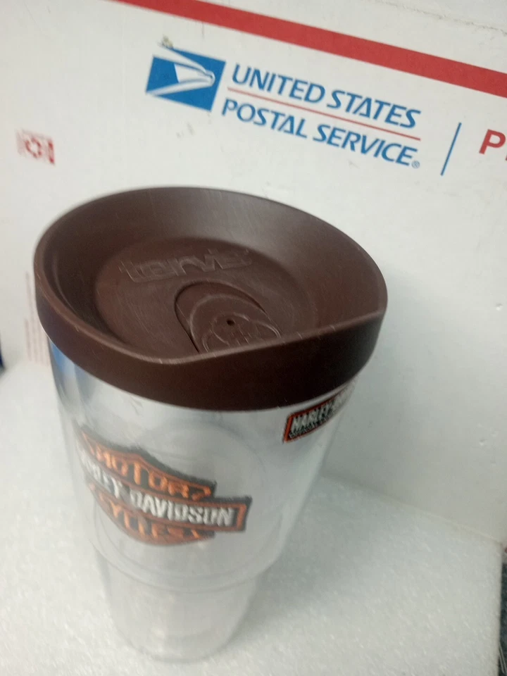 Vaso aislado Tervis Harley Davidson Motor Cycles 24 oz con tapa naranja Foto 4 de 4