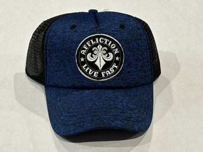Affliction Live Fast SnapBack Adjustable Hat Blue/Black Brand New 
