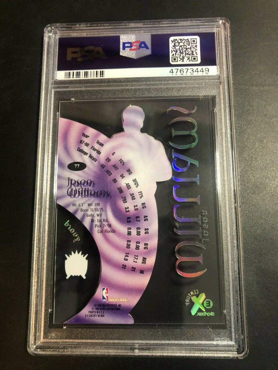 Jason Williams 1998-99 SkyBox E-X Century Rookie Card #77 Jason Williams 1998-99 SkyBox E-X Century Rookie Card #77