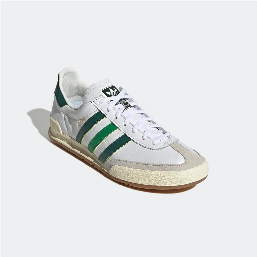 Adidas Jeans Leather Trainers White Green Authentic Brand New | eBay