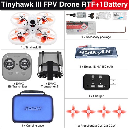 Emax Tinyhawk 3 III FPV Drone RTF Starter Racing Quadcopter Runcam Nano 4 Camera - Bild 25 von 28