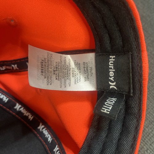 Hurley Hat Cap Snapback Youth Trucker Orange/Blie Hurley Branded! Euc - Picture 7 of 7