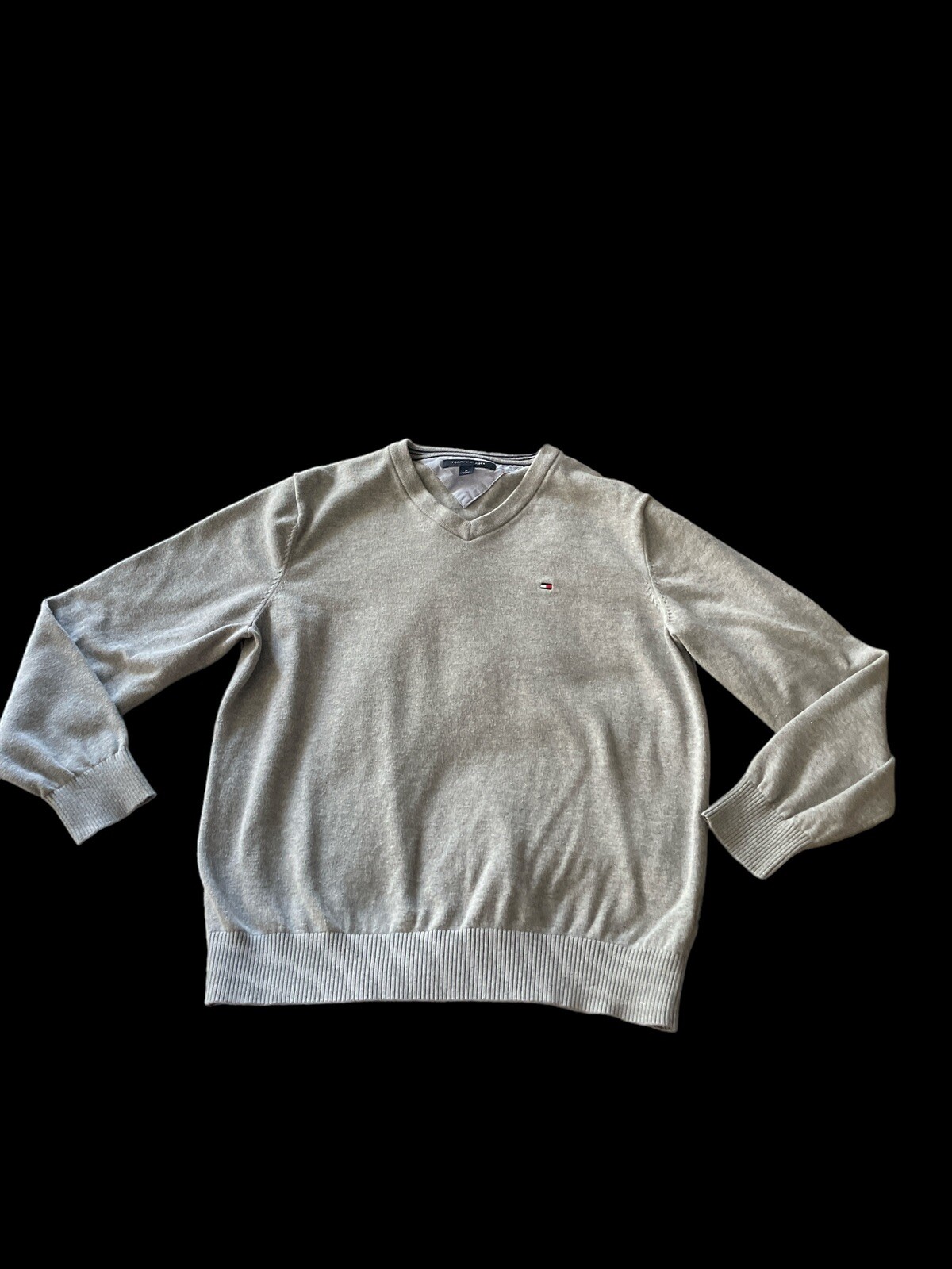 Tommy Hilfiger Men's Essential Long Sleeve Cotton  - MEDIUM GRAY image 6