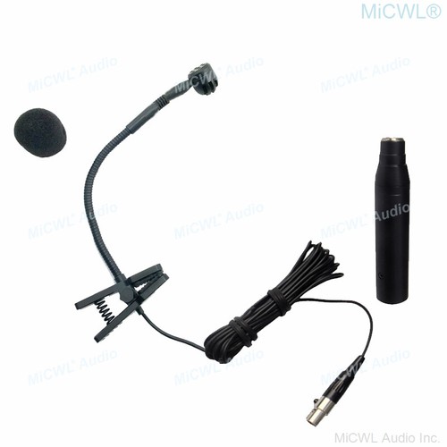 Pro Sax Saxophone Trombone Cardioid Instrument ClipOn Mic Microphone
