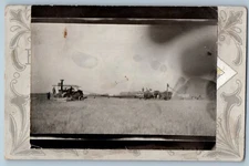 Spring Valley Minnesota MN Postcard RPPC Photo Farming Tractor Pulling Wagon