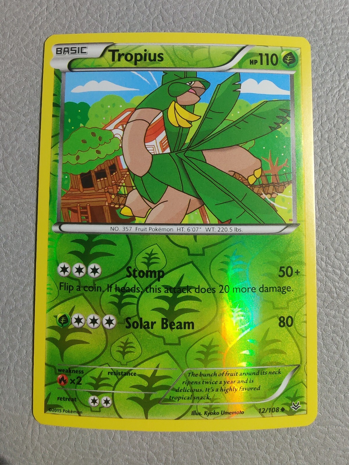 Tropius Reverse Holo | NM | XY Roaring Skies 12/108 | Pokemon