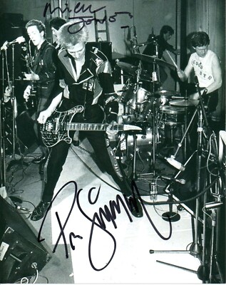 THE CLASH Paul Simonon Mick Jones signiertes Foto 10 x8 Zoll siehe Beweis Punk Rock