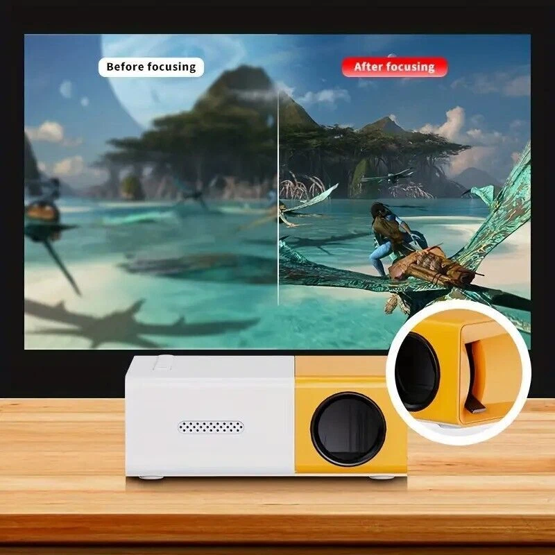 Portable Mini Projector 1080P LED WiFi Video Home Office Theater Cinema HDMI USB Portable Mini Projector 1080P LED WiFi Video Home Office Theater Cinema HDMI USB