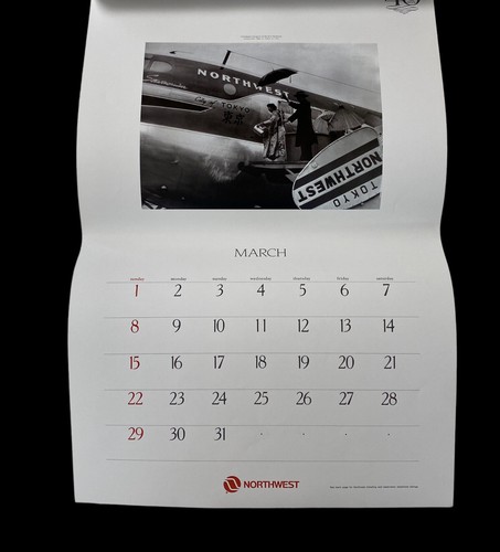 1987 Northwest Airlines Kalender + Spielkarten 40 Jahre Pacific 21x13 Vintage - Bild 4 von 22