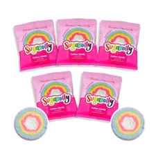 Sugarolly Rainbow Cotton Candy, Korean Cotton Candy, 12 g (5-pack)