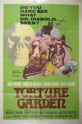 TORTURE GARDEN - 1967 27 X 41" ORIGINAL 1 SHEET PETER CUSHING
